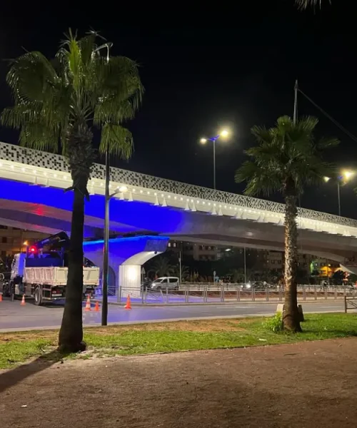 Canal desagüe puente Mohamed VI