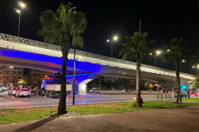 Canal desagüe puente Mohamed VI